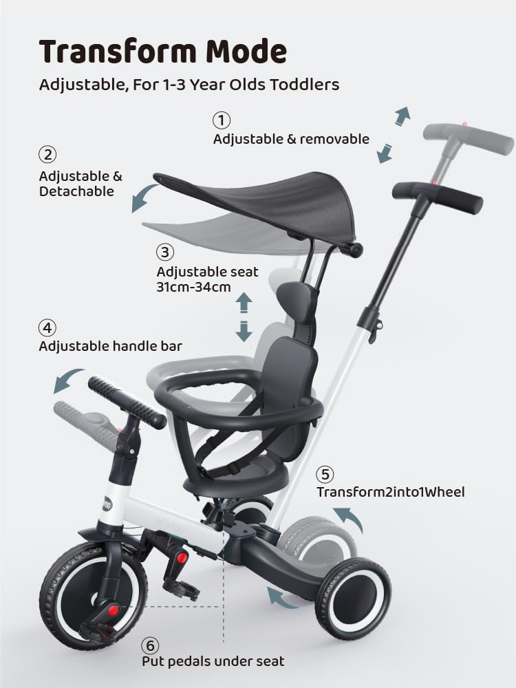 Newyoo Convertible Toddler Trike - Image 3