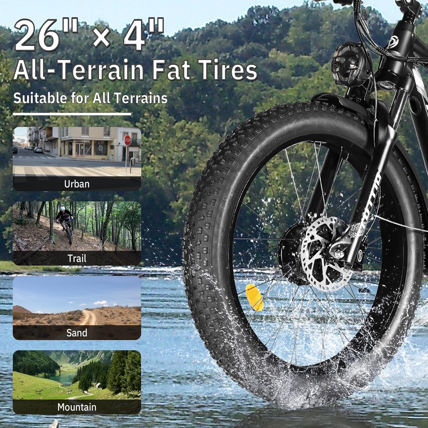 TUTTIO 5000W Dual Motor Fat Tire Ebike - Image 4