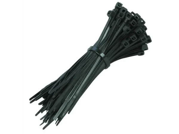 10 Inch Black Cable Ties 100 Pack 250x3.6mm Nylon Zip Tie