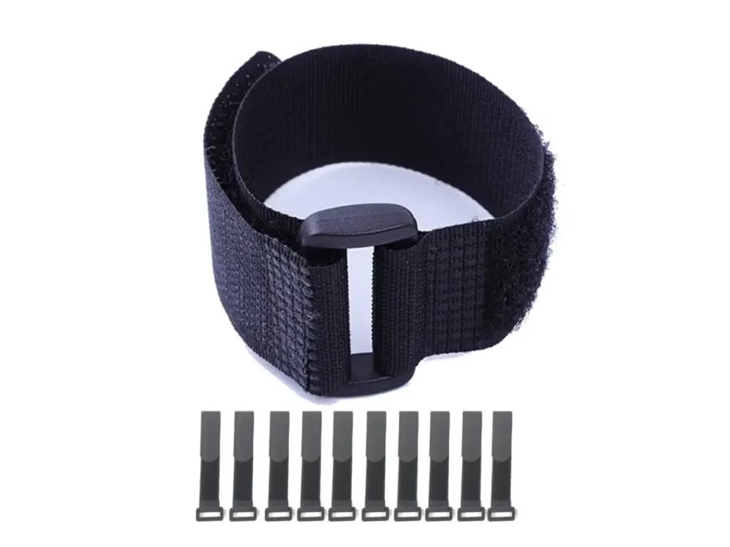 10 Pack Hook & Loop Cable Straps Adjustable Nylon Cable Ties with Buckle