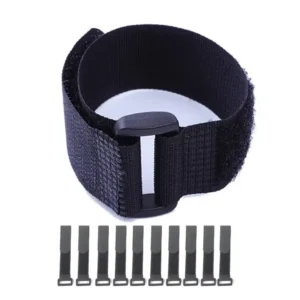 10 Pack Hook & Loop Cable Straps Adjustable Nylon Cable Ties with Buckle