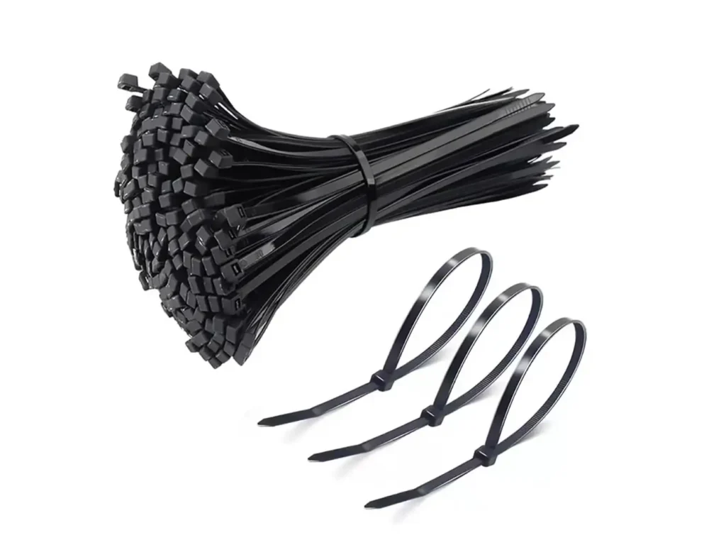 100 PCS Heavy Duty Nylon Cable Zip Ties 250mm Black Self-Locking Wire Ties