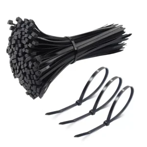100 PCS Heavy Duty Nylon Cable Zip Ties 250mm Black Self-Locking Wire Ties