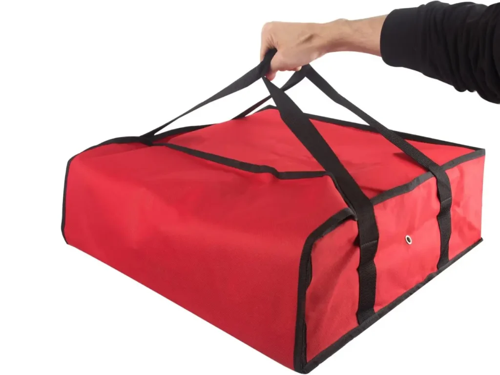 Insulated Pizza Delivery Bag 20x20 Thermal Carrier in Red