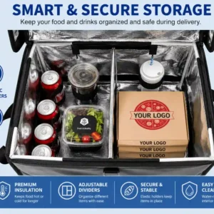 Insulated delivery bag with smart storage