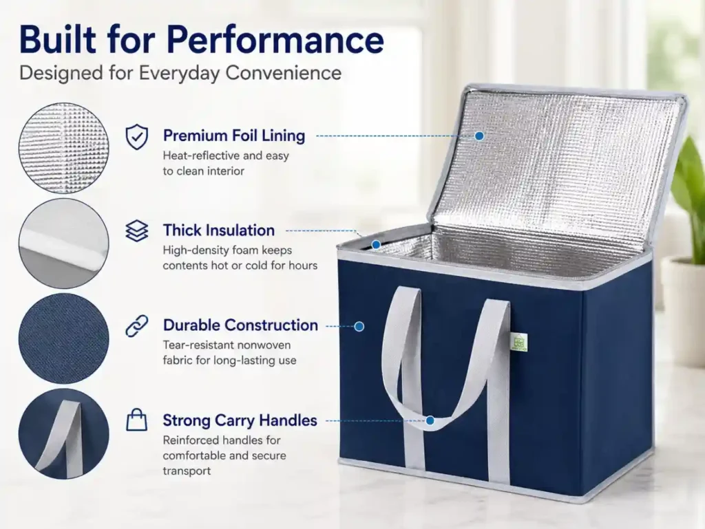 Reusable Heavy Duty Cooler Bag for Picnic, Camping, and Travel