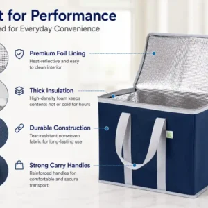Reusable Heavy Duty Cooler Bag for Picnic, Camping, and Travel